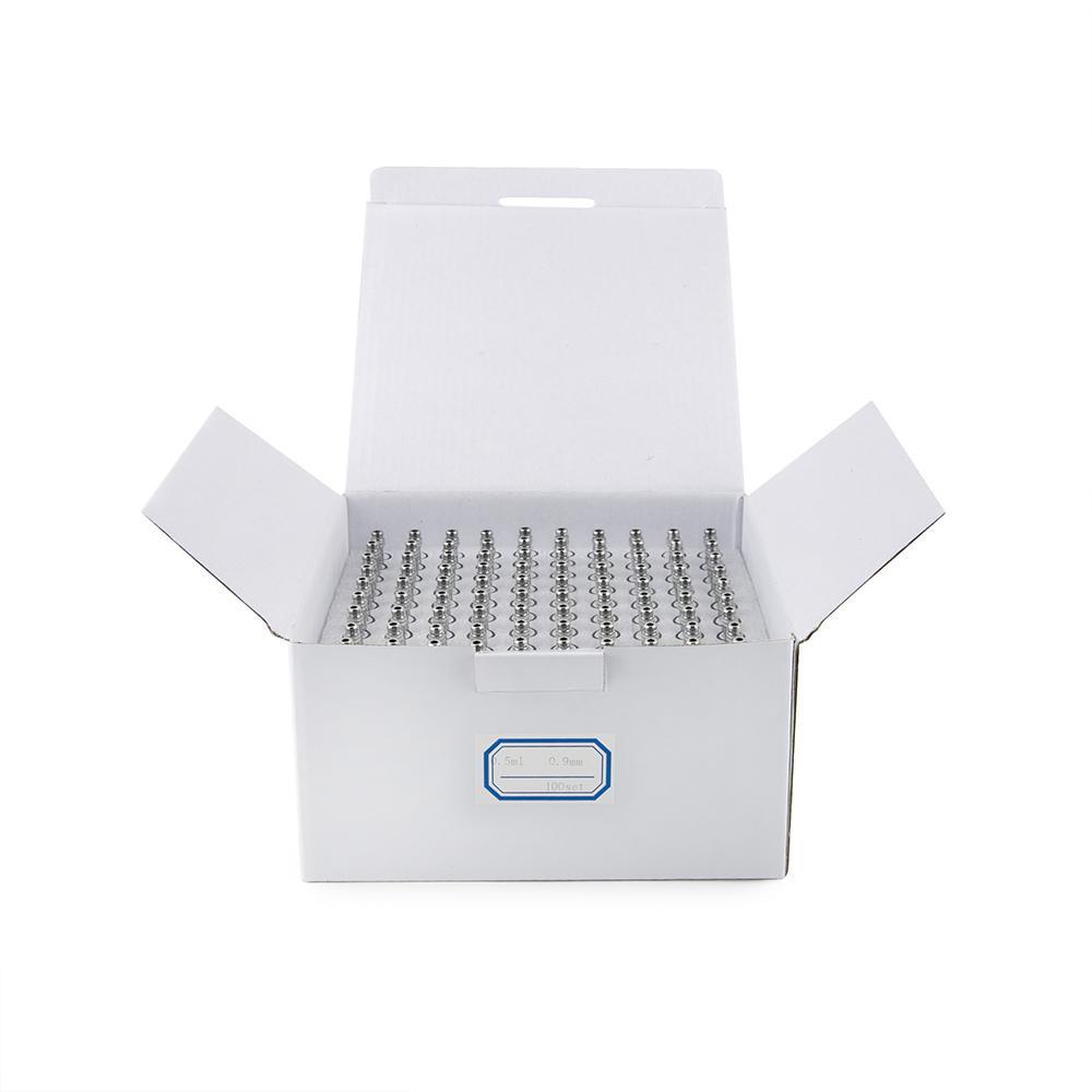 Ceramic Glass Atomizer - 0.9mm - Chrome - 0.5ml - EZ Process - 100ct