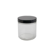 16oz Glass Jar -  Black Cap - 12ct