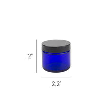 2oz Glass Jar - Cobalt Blue - 168ct