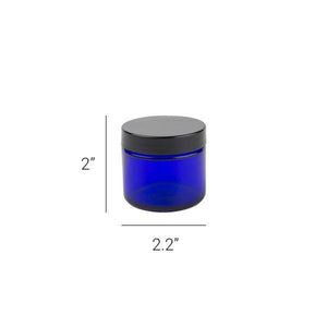 2oz Glass Jar - Cobalt Blue - 168ct