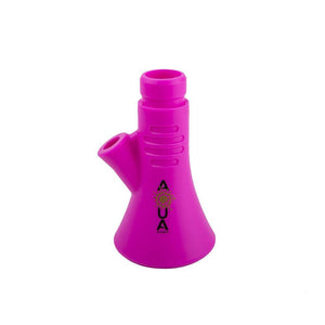 Aqua Silicone N Glass Water Pipe - BEAKER - Pink