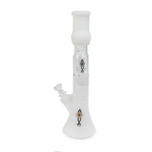 Aqua Silicone N Glass Water Pipe - BEAKER - White