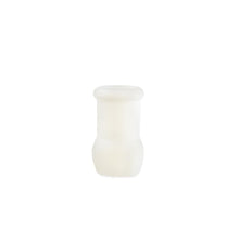 Aqua Silicone N Glass Water Pipe - STRAIGHT -  White