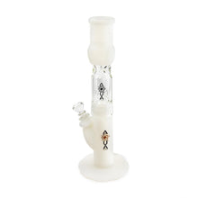 Aqua Silicone N Glass Water Pipe - STRAIGHT -  White