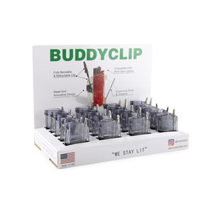 Buddy Roach Clip Lighter Case Display - Smoke Grey