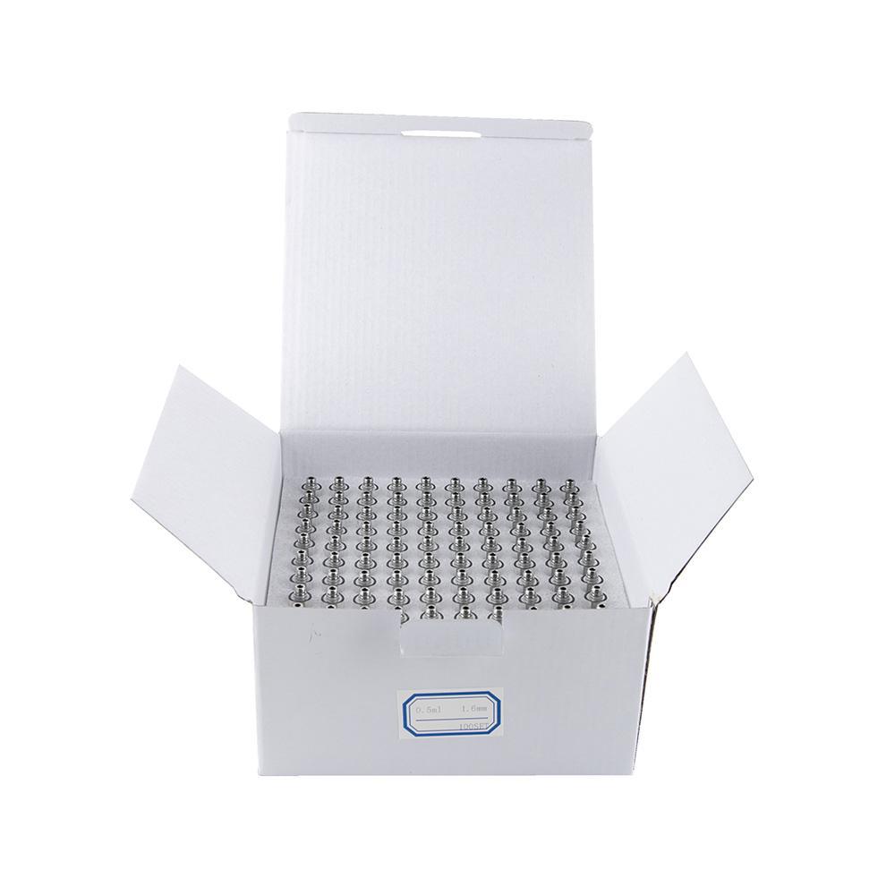Ceramic Glass Oil Atomizer 1.6 MM - Chrome - 1/2ml - EZ Process - 100ct