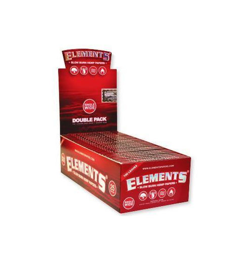 Elements Hemp Single Wide RED Double Pack - 50ct