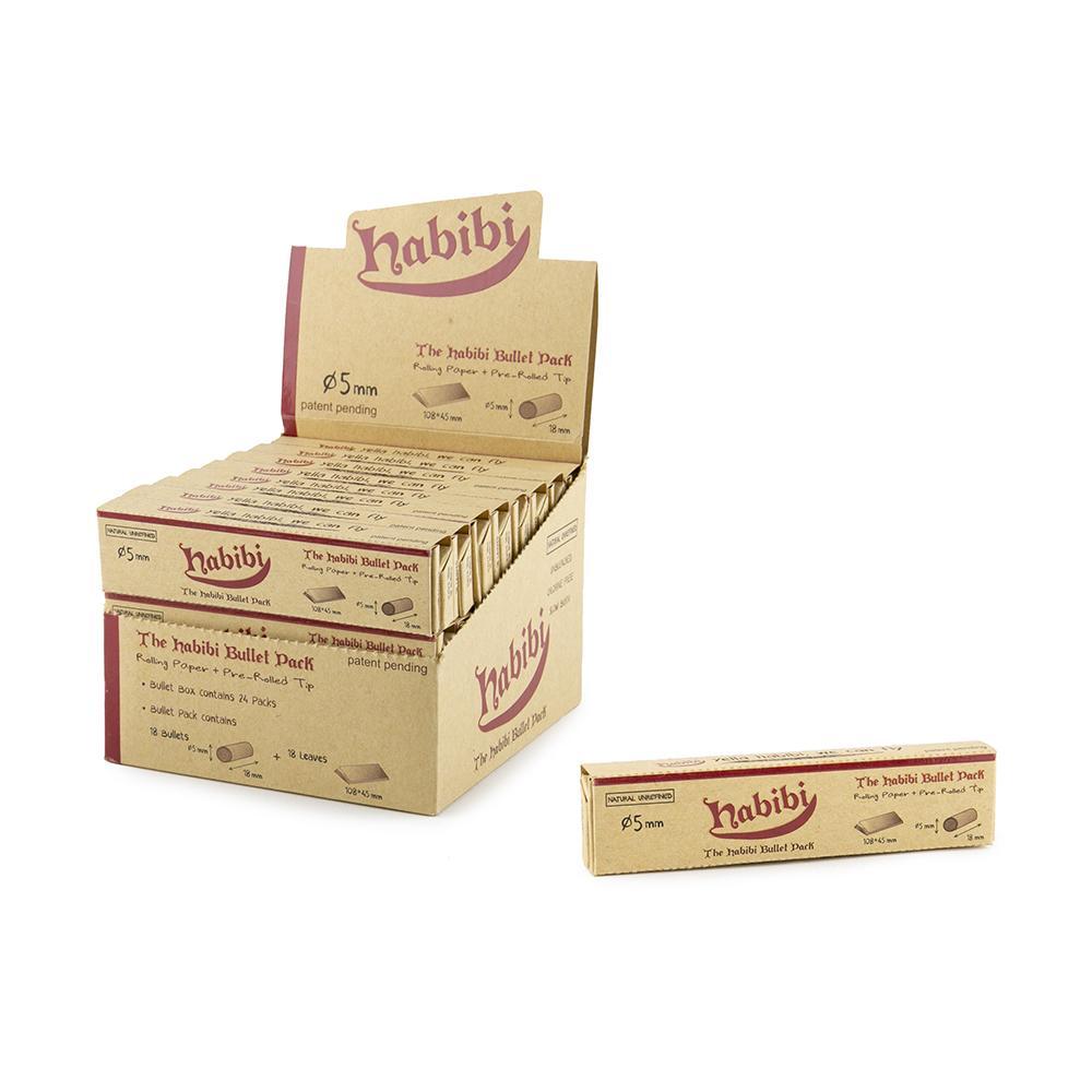 Habibi Bullet Pack Rolling Paper + Tip - 24ct