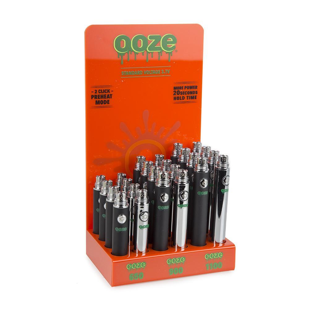 ooze vape batteries VAPE BATTERY DISPLAY - 650-900-1100 MAH