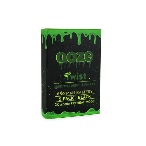 650 Twist Battery Black - 5 Pack