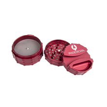 Phoenician Large 4 Piece Grinder w/ Paper Slot - Red
