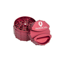 Phoenician Large 4 Piece Grinder w/ Paper Slot - Red