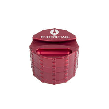 Phoenician Large 4 Piece Grinder w/ Paper Slot - Red