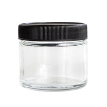 2oz Glass Jar - Black Cap- 168ct