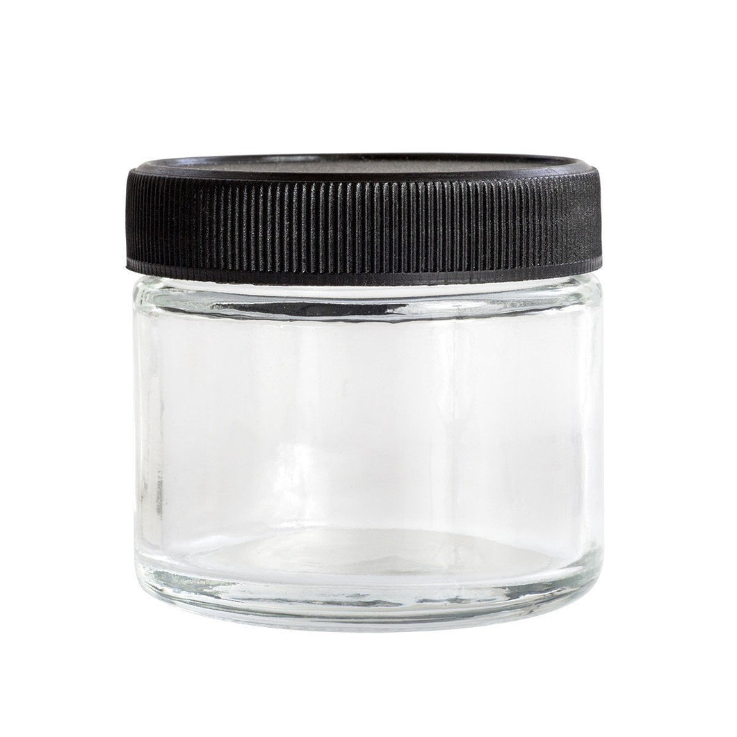 2oz Glass Jar - Black Cap- 168ct