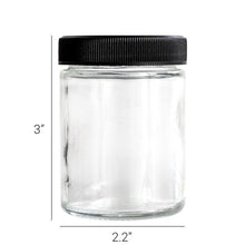 4oz Glass Jar - Black Cap - 90ct