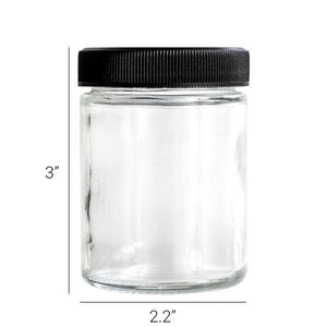 4oz Glass Jar - Black Cap - 90ct