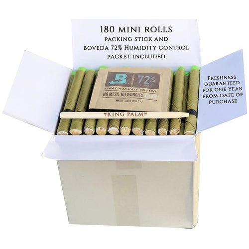 King Palm Mini Size BULK + Boveda Pack - 180ct